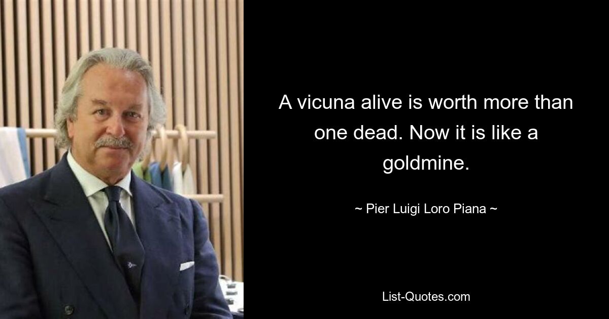 Живая викунья стоит больше, чем одна мертвая. Теперь это как золотая жила. — © Пьер Луиджи Лоро Пиана 