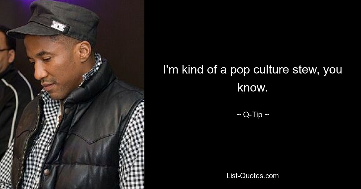 Ich bin eine Art Popkultur-Eintopf, wissen Sie? — © Q-Tip