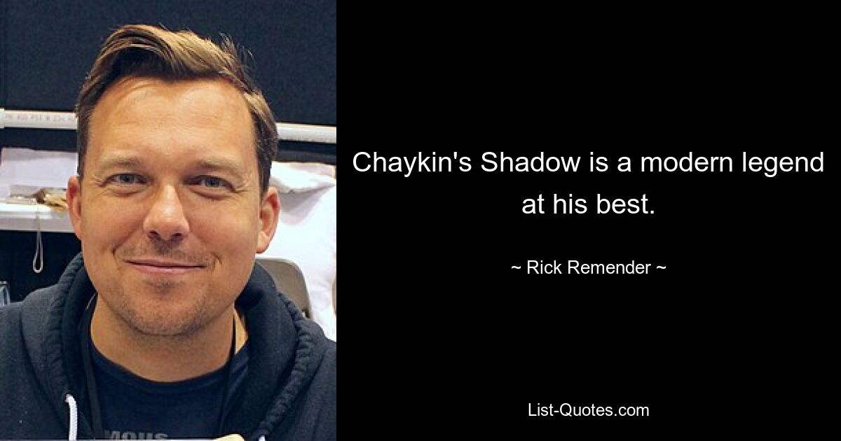 Chaykins Schatten ist eine moderne Legende vom Feinsten. — © Rick Remender