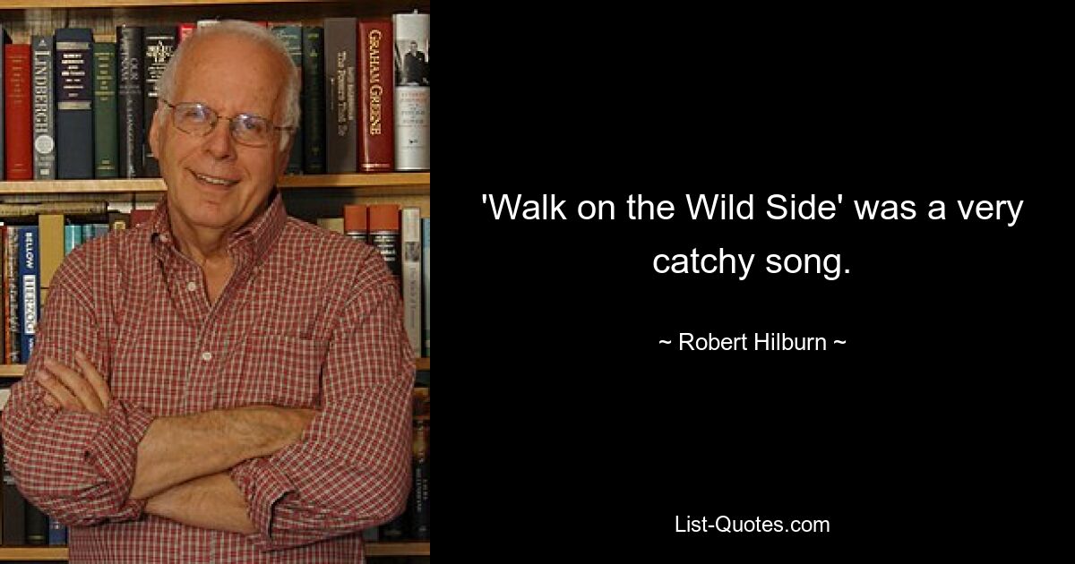 'Walk on the Wild Side' was a very catchy song. — © Robert Hilburn