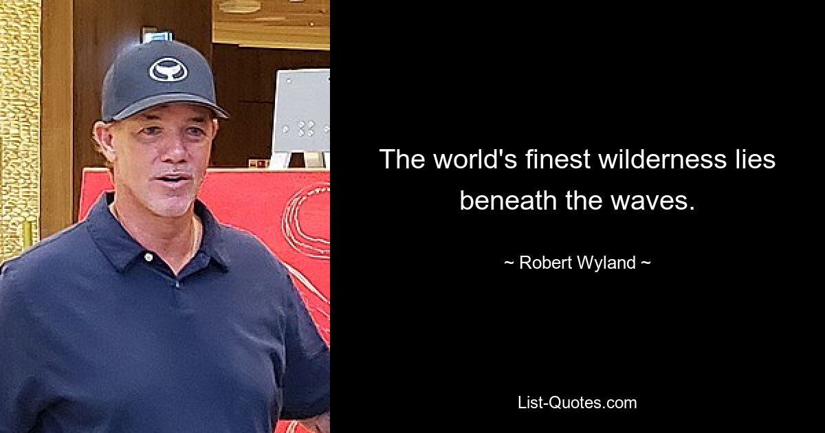 The world's finest wilderness lies beneath the waves. — © Robert Wyland