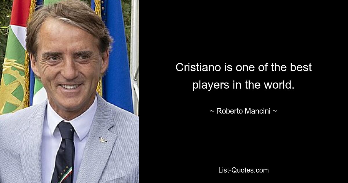 Cristiano is one of the best players in the world. — © Roberto Mancini