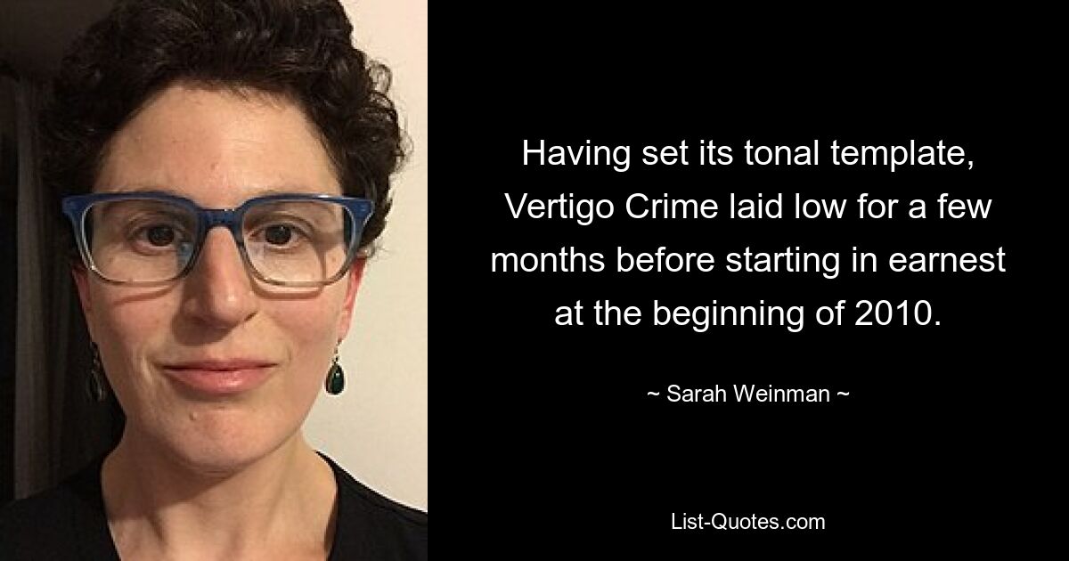 Having set its tonal template, Vertigo Crime laid low for a few months before starting in earnest at the beginning of 2010. — © Sarah Weinman