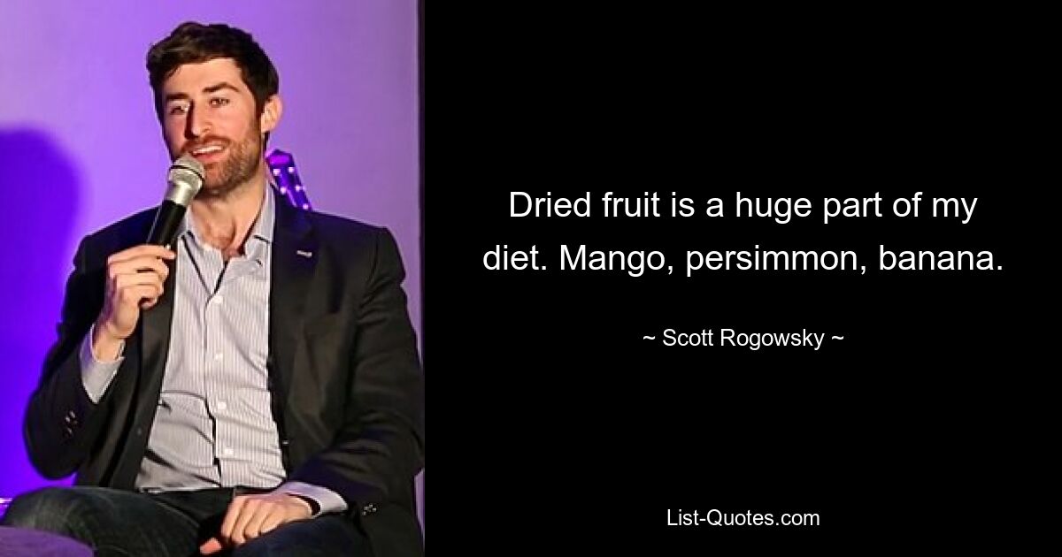 Dried fruit is a huge part of my diet. Mango, persimmon, banana. — © Scott Rogowsky