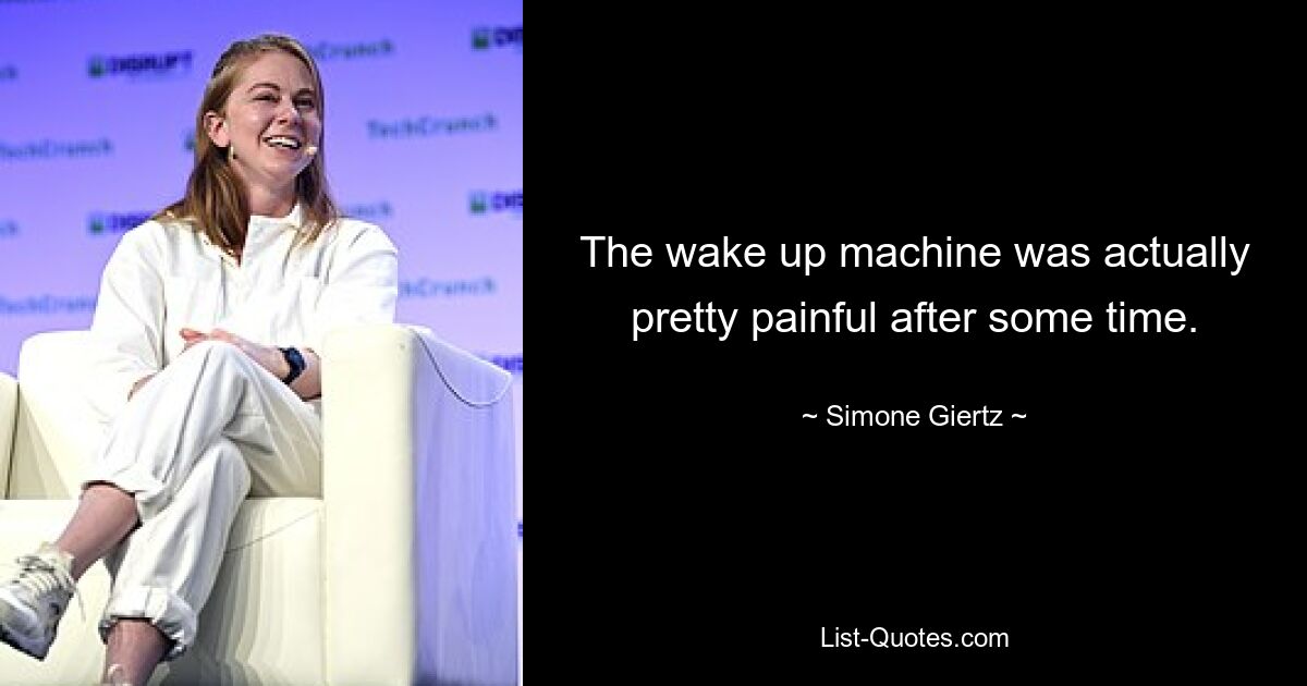 The wake up machine was actually pretty painful after some time. — © Simone Giertz