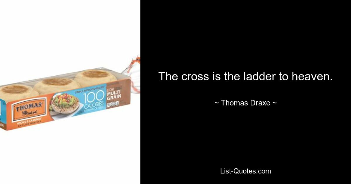 The cross is the ladder to heaven. — © Thomas Draxe