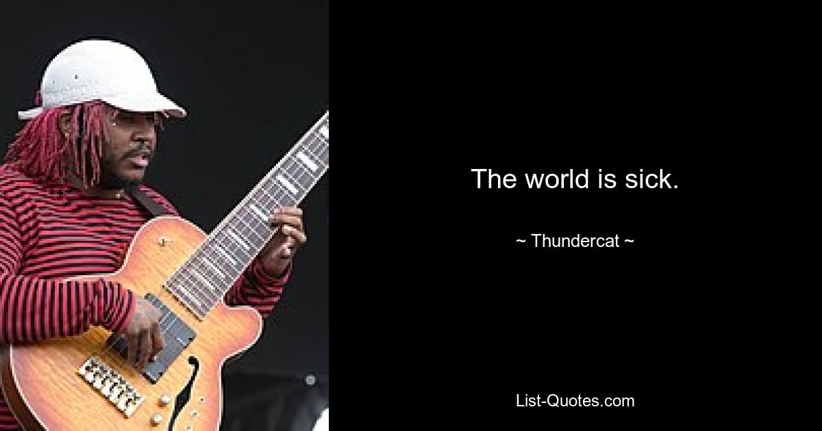 The world is sick. — © Thundercat