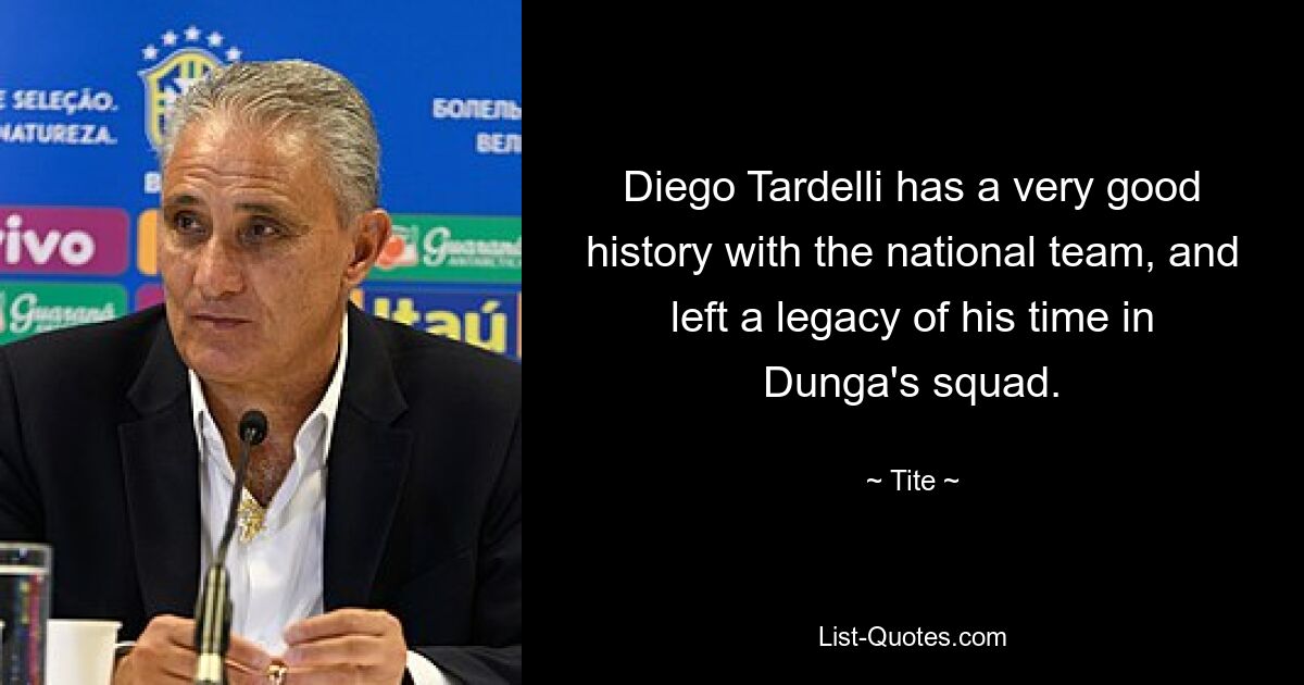 Diego Tardelli has a very good history with the national team, and left a legacy of his time in Dunga's squad. — © Tite