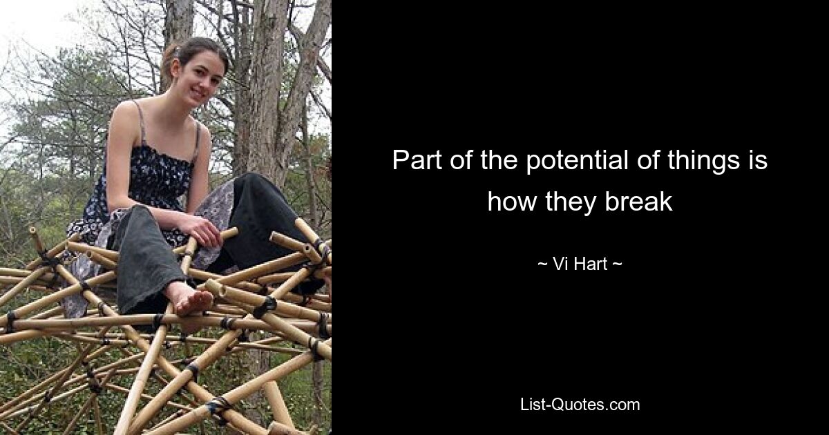 Part of the potential of things is how they break — © Vi Hart