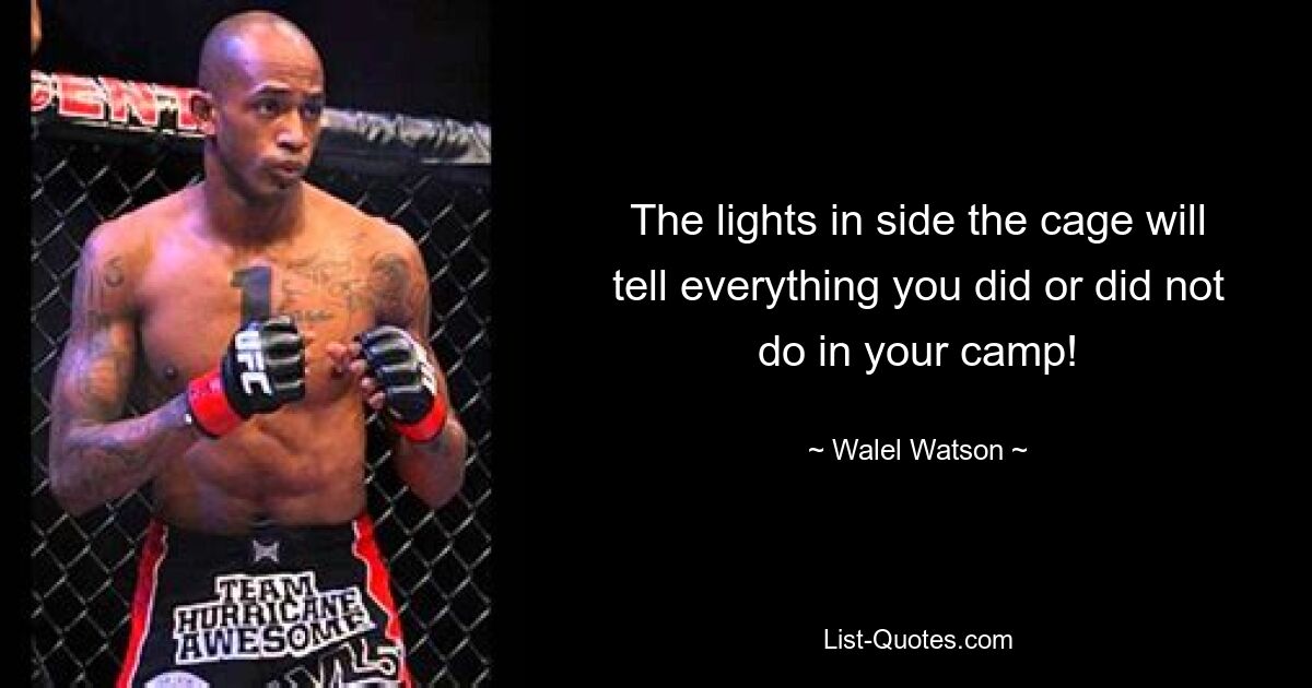 The lights in side the cage will tell everything you did or did not do in your camp! — © Walel Watson