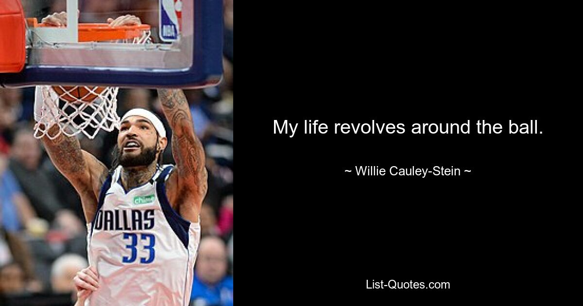 My life revolves around the ball. — © Willie Cauley-Stein